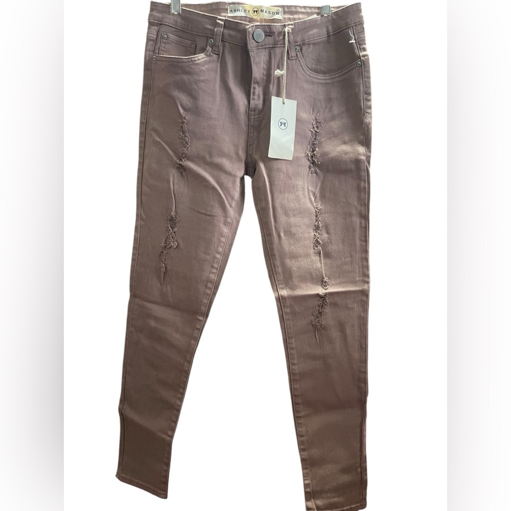 Ashley Mason Pink Skinny Jeans Sleek Style